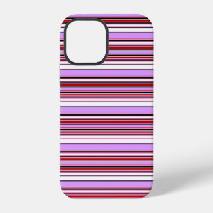 Süße violettrote Streifen iPhone 12 Hülle