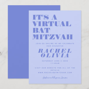 Süße virtuelle Online-Lavendel-Bat-Mizwa Einladung