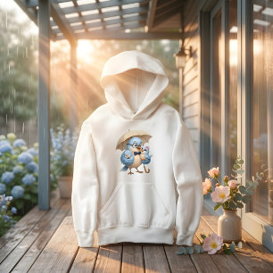 Süße Vogel-Familie Papa's kleiner Helfer Hoodie