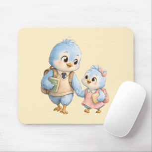 Süße Vogel-Geschwister-Schreibtisch-Mauspad Mousepad