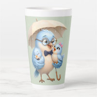 Süße Vogel-Latte-Tasse für Papa