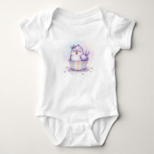 Süße Vögel. Plum Cupcake von Natasha Us Baby Strampler