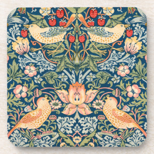 Süße Vögel, Vintage-Kunst des Erdbeerdiebs Getränkeuntersetzer