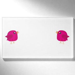 Süße Vogelbabys Namenschild