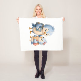 Süße Vogelbruder-Flauschdecke Fleecedecke