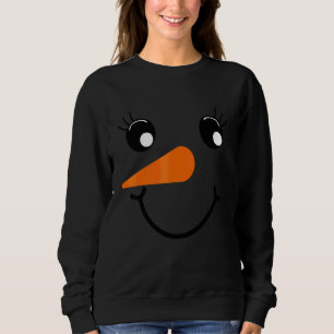 Süße Vogelscheuche Gesicht Herbstsaison Herbst Sweatshirt