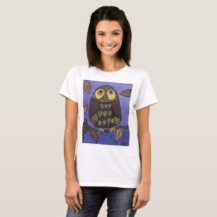 Süße Volks kunst Eule Vogel Malerei T-Shirt