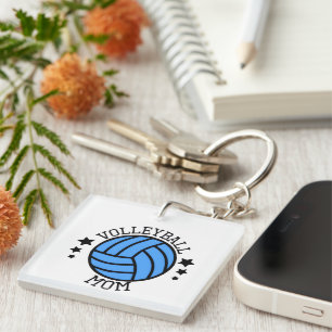Süße Volleyball-Sport-Mutter Schlüsselanhänger