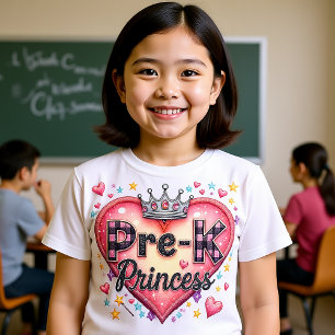 Süße Vor-Kinder-Prinzessinnenkrone Herz T-Shirt