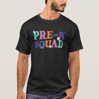 Süße Vorschulgruppe Retro Groovy Vorschulschüler T-Shirt