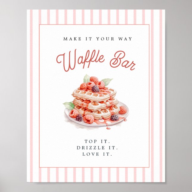 Süße Waffelbar-Junggesellinnenabschied  Poster (Vorne)