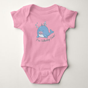 Süße Wal Baby Shower Waley Süße Mädchen Rosa Strampler