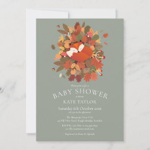 Süße Wald-Fuchs-Babyshower / Sprinkle Einladung