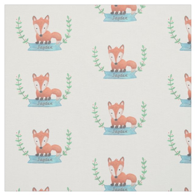 Süße Wald-Fuchs-Kinder-Personalisierte Stoff (Muster)