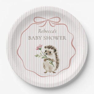 Süße Wald-Igel-Aquarell-Girly-Baby-Party Pappteller