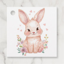 Süße Waldhasen-Baby-Party Rosa Hase Pastell