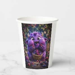 Süße Waldmonster-Fantasie-Kunst des Beerendieb Pappbecher