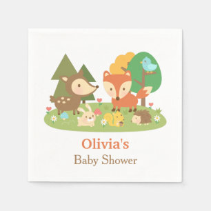 Süße Waldtier-Baby-Partyartikel für die Babyparty Serviette