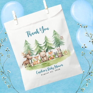 Süße Waldtiere Baby Shower Danke Geschenktütchen