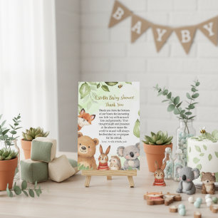 Süße Waldtiere Baby Shower Dankeskarte