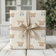 Süße Waldtiere Baby Shower Geschenkpapier