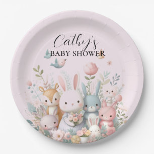 Süße Waldtiere Baby Shower Papierplatte Pappteller
