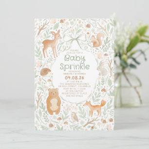 Süße Waldtiere Baby Sprinkle Einladung