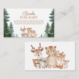 Süße Waldtiere Bücher für Baby Shower Begleitkarte