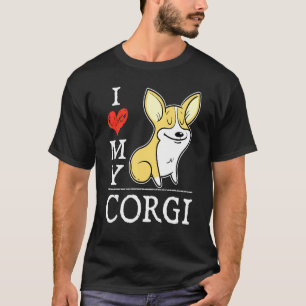 Süße walisische Corgis Niedlicher Hund Ich liebe m T-Shirt