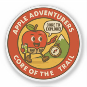 Süße Wander-Apfel-Outdoor-Explorers-Ausrüstung Aufkleber