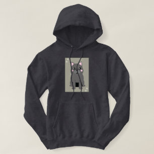 Süße Wangen Grauer Französische Bulldogge Hoodie