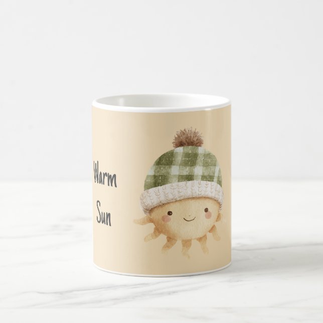 Süße warme Sonne mit Hut Kaffeetasse (Mittel)