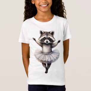 Süße Waschbär-Ballerina tanzt Ballett T-Shirt