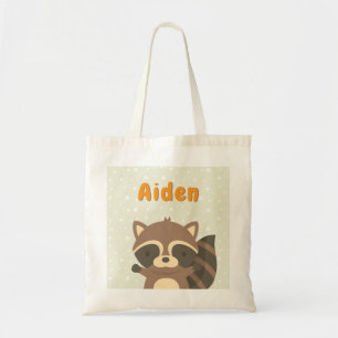 Süße Waschbär-Wald-Kinder-Personalisierte-Tasche Tragetasche