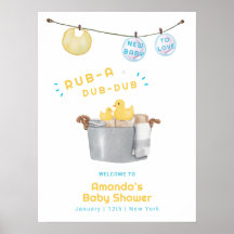 Süße Wäscheleine Gummiente Baby Shower Begrüßung 