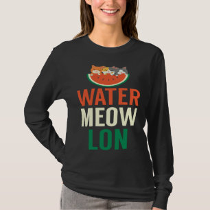 Süße Wasser Meow Leon Melone Mit Katzen Melonen Zü T-Shirt