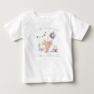 Süße Wasserfarbe Axolotl Geburtstagsfeier Baby T-shirt