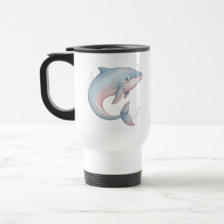 Süße Wasserfarbe-Baby-Buckelwal-Pastell-Kinderzimm Reisebecher