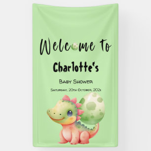 Süße Wasserfarbe-Baby-Dinosaurier-Baby-Party Banner