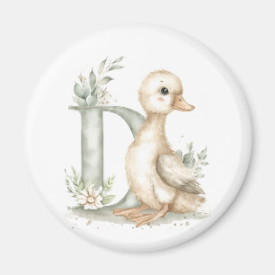 Süße Wasserfarbe-Baby-Tiere-Alphabet-Entlein Magnet