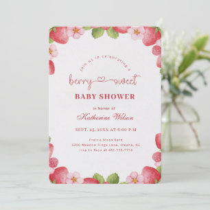 Süße Wasserfarbe-Beeren-Baby-Party Einladung