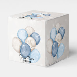 Süße Wasserfarbe Blau Weiße Ballons Party Geschenkschachtel