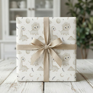 Süße Wasserfarbe-Dinosaurier-Muster-Wrap-Papier Geschenkpapier