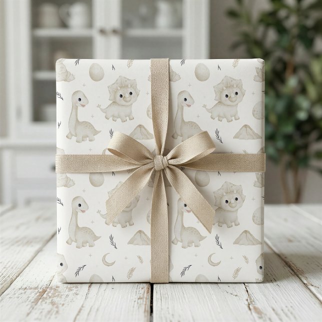 Süße Wasserfarbe-Dinosaurier-Muster-Wrap-Papier Geschenkpapier (Von Creator hochgeladen)