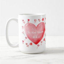 Süße Wasserfarbe Herz Valentins-Mug