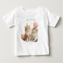 Süße Wasserfarbe-Kätzchen-Party-Katzen-Geburtstag