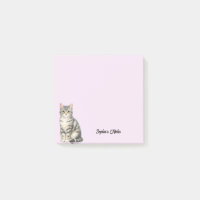 Süße Wasserfarbe-Katze Mädchen-Trendy Maßgeschneid