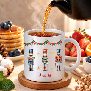Süße Wasserfarbe Nussknacker Sterne Tasse