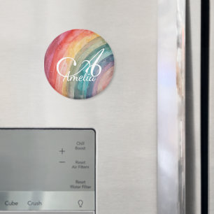 Süße Wasserfarbe personalisierter Regenbogen  Magnet