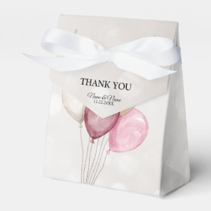 Süße Wasserfarbe Rosa Weiße Ballons Party Geschenkschachtel